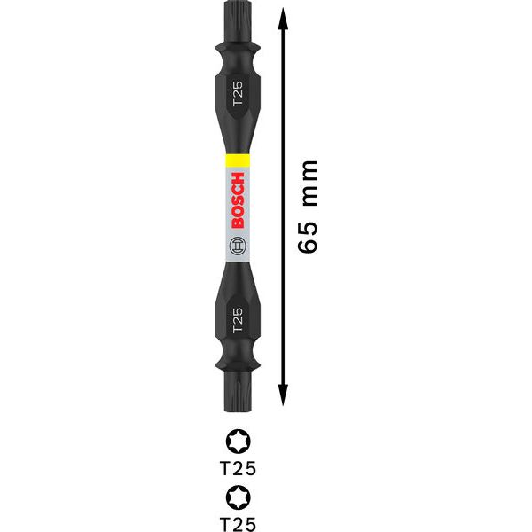 PRO Double-Ended Impact Bit with Pick and Click Index, T25, 65 mm image 2