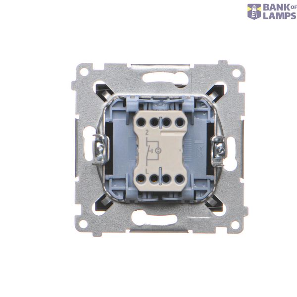 Double socket outlet with eaerthing and shutters - for Premium frames, (module), 16A, 250V, Screw, anthracite, metalic image 1