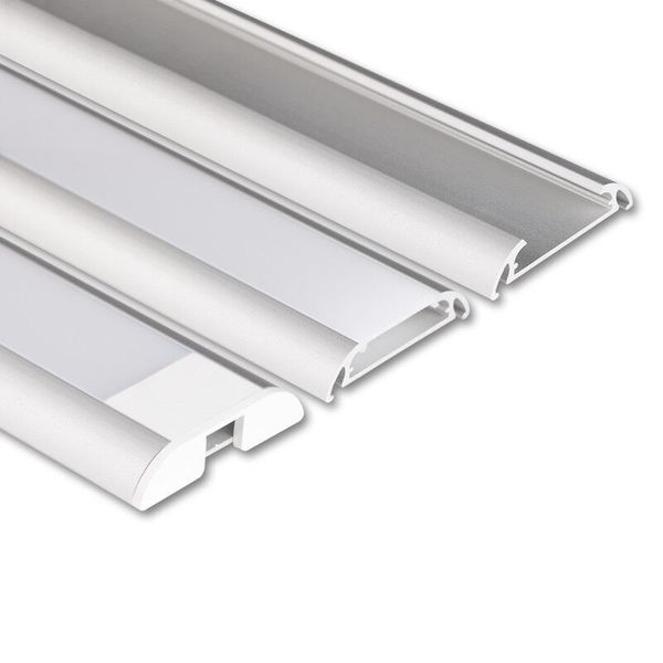 Attached aluminum profile PX1 40x9mm without diffuser 1m image 1