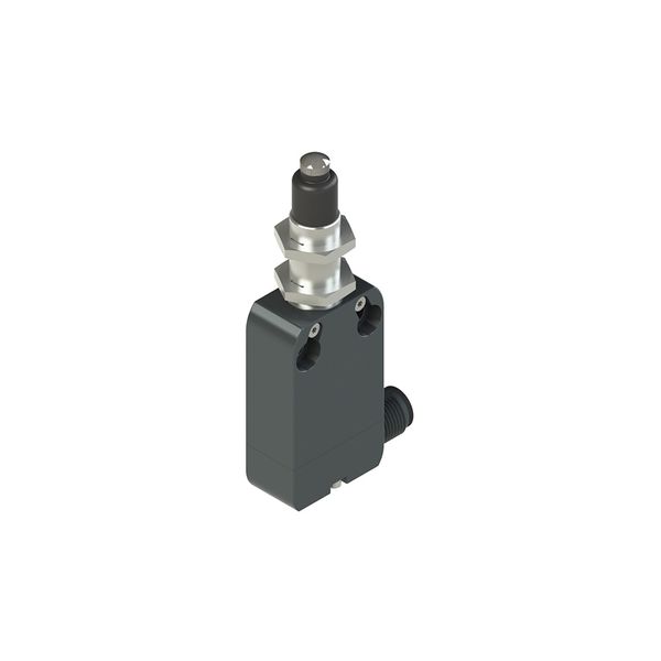 Modular prewired switch with plunger, M12 threaded bearing and external rubber gasket image 1
