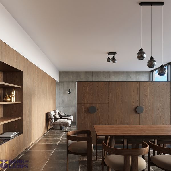 HANGING LAMP ALINO 1 BLACK E27 1X60 IP20 image 4