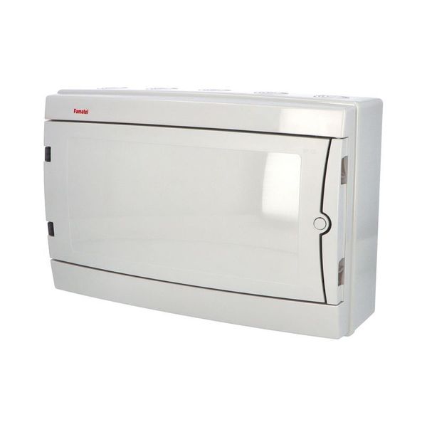 Cabinet ACQUA 3918-TB, 18TE, 274x426x131mm, opaque plastic door, IP65 image 2