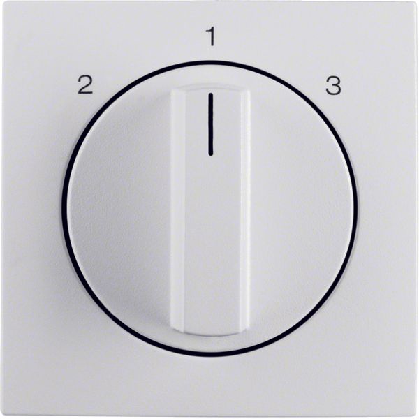 Centre plate rotary knob 3-step switch, Berker S.1/B.3/B.7, polar whit image 1