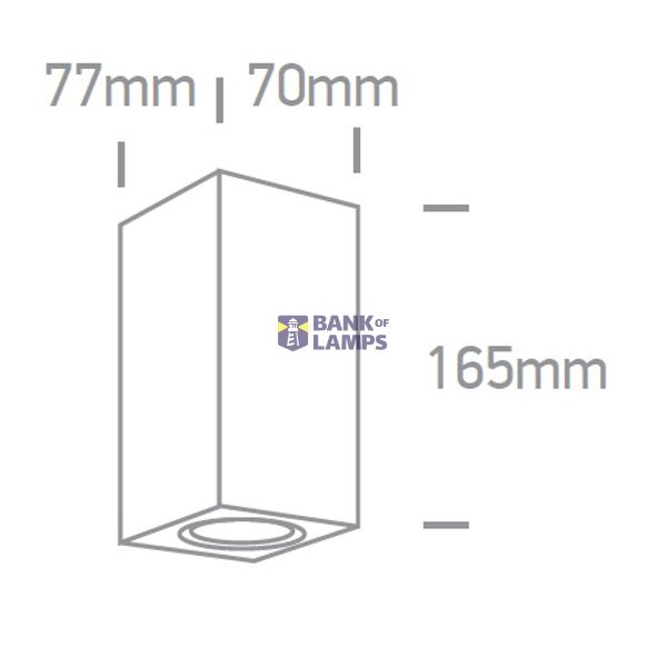 GREY WALL LIGHT GU10 2x10W IP65 image 3