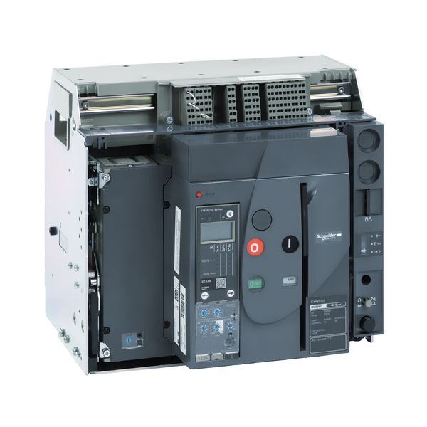 Masterpact MVS1, Circuit Breaker 1250A, 50kA, 4P, Motor Drive, Withdrawable, ETA5 Trip, Rear Connections image 1