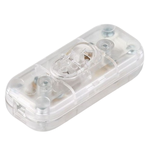 Inline Cord Switch for Round Cable, 1-Pole, 2A, 250V, transparent image 1