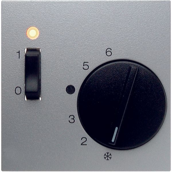 Centre plate with setting knob, rocker and lens for thermostat, B.7, a image 1