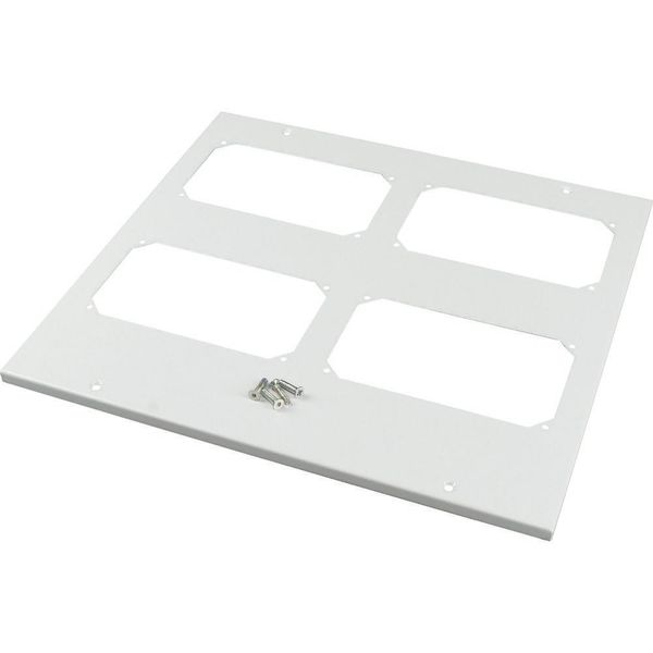 XSPTF0608 Top plate, F3A-flanges for WxD=600x800mm, IP55, grey image 3