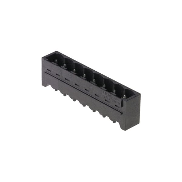 PCB plug-in connector, male header, closed side, THT/THR solder connection, 5.08 mm, Number of poles: 7, 180°, Solder pin length (l): 1.5 mm, tinned, black, Tape image 3
