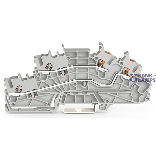 Multilevel installation tb with operating slots and push-button 2.5 mm², gray image 1