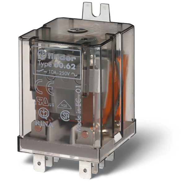 Relay with Faston 187, 2CO, 10A/230VAC/Agni (60.62.8.230.0000) image 3