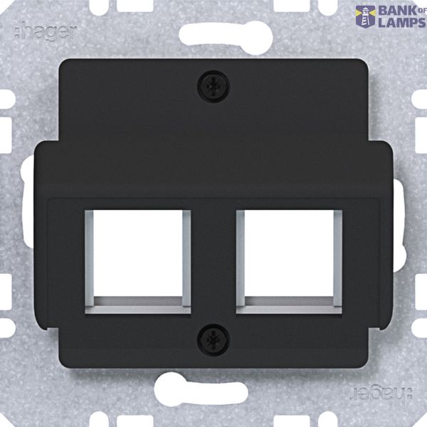 Central plate 2-way, Krone, A.x/C.x/S.x/B.x/Q.x/K.x matte black image 1