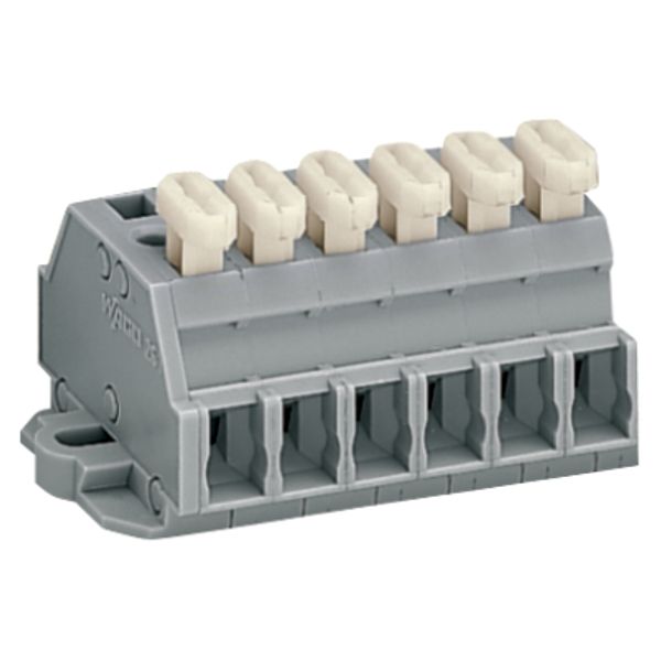 2-conductor terminal strip on one side with push-buttons with fixing f image 4