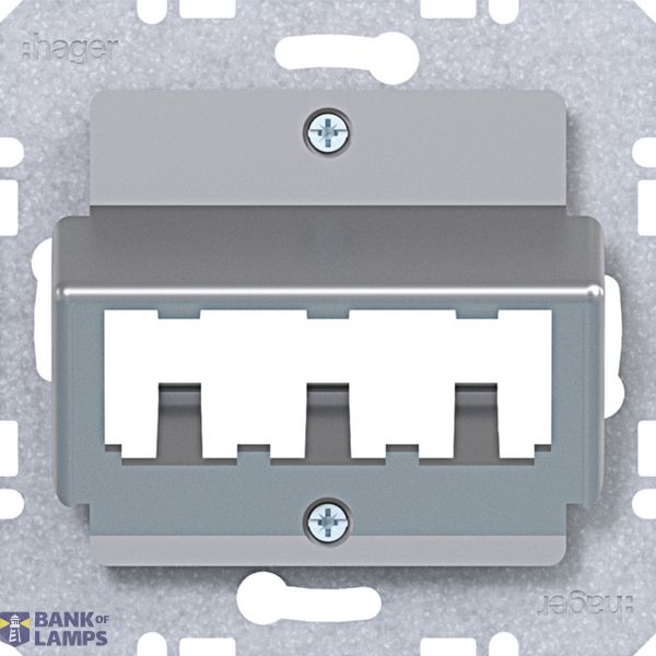 Central plate for 3 MINI-COM modules, A.x/C.x/S.x/B.x/Q.x/K.x titanium image 1