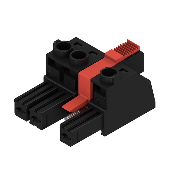 PCB plug-in connector, female plug, 7.62 mm, Number of poles: 3, 180°, Clamping yoke connection, Clamping range, max. : 10 mm², Box image 1