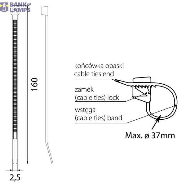 Black headband OZC 25-160 UV image 1