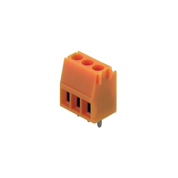 Printed circuit board terminals, 3.50 mm, Number of poles: 11, 90°, Solder pin length (l): 3.2 mm, tinned, orange, Clamping yoke connection, Clamping range, max. : 2.08 mm², Box image 1