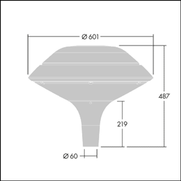 PLI F 24L50-722-40 R/S T60 CL2 ANT - LED Amenity lighting lantern image 3