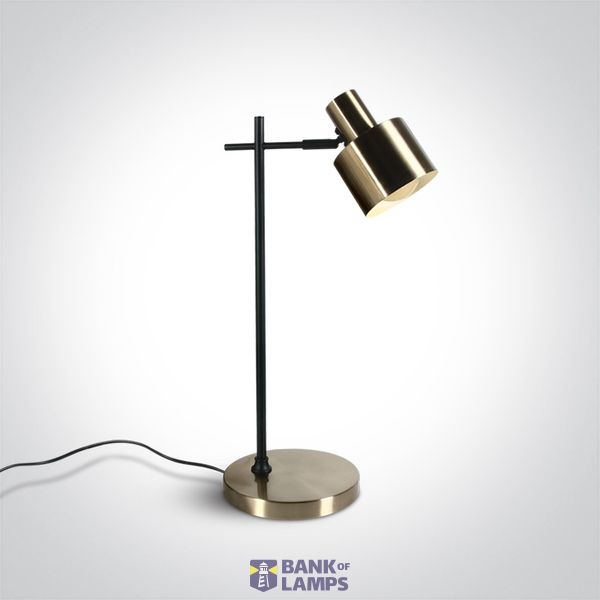 BRUSHED BRASS TABLE LAMP 10W E27 100-240v image 1