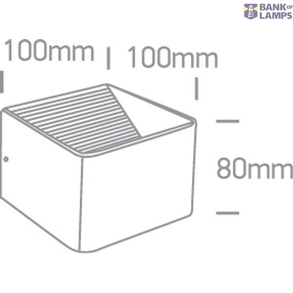 BLACK WALL LIGHT LED 6W WW IP20 230V image 2