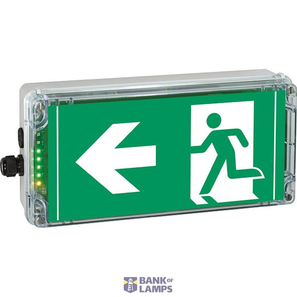 Ex-escape sign luminaires EXIT N with integrated emergency light function for zone 1/21, Pictogram: DIN ISO 7010, Arrow: 9 Clock image 3