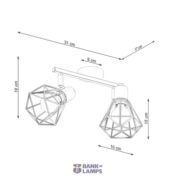 CEILING LAMP ARTEMIS 2 WHITE E14 2X40 IP20 image 5