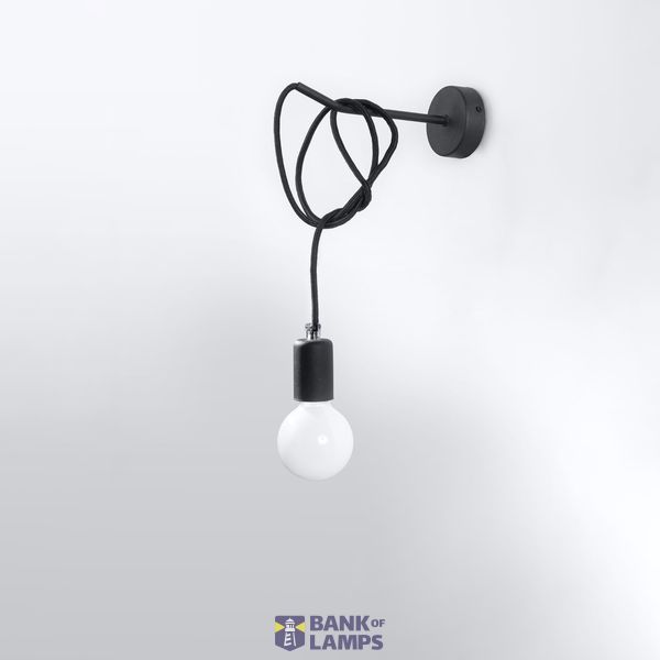 WALL LAMP EDISON BLACK E27 1X60W IP20 image 8