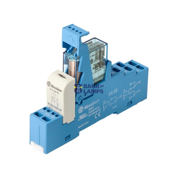 Rel. interface Mod.screwless 2CO 8A/24VDC SEN/Agni/LED/diode (48.72.7.024.0050) image 2