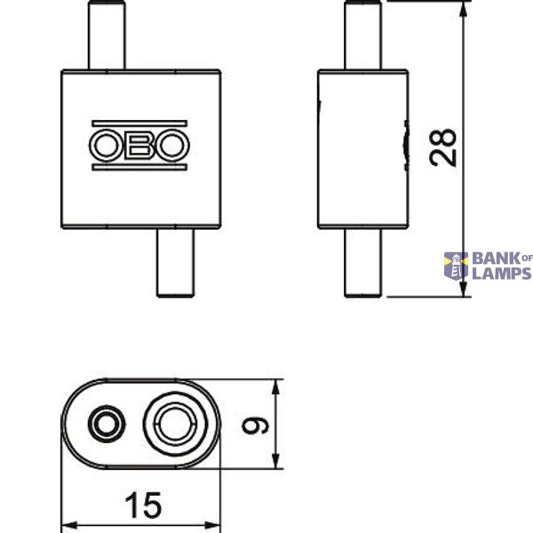 QWT CG 1 ALU Cable gripper for wire diameter 1 mm image 2