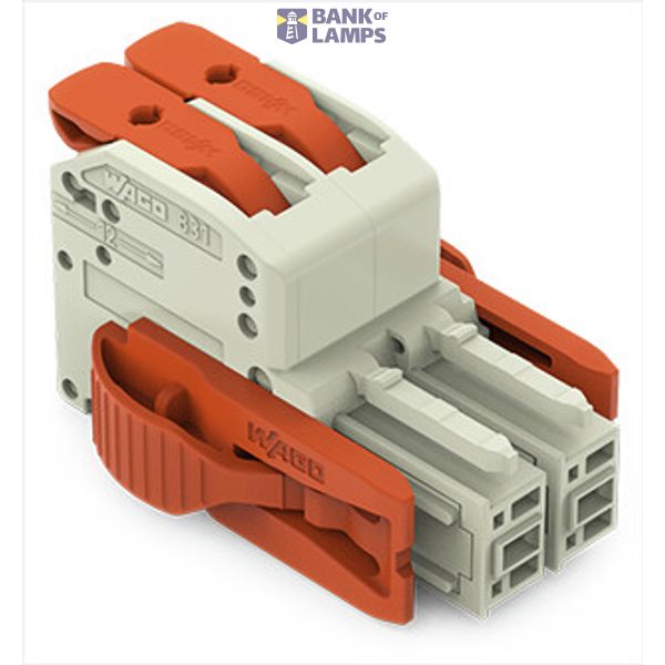 1-conductor female connector lever Push-in CAGE CLAMP® light gray image 1