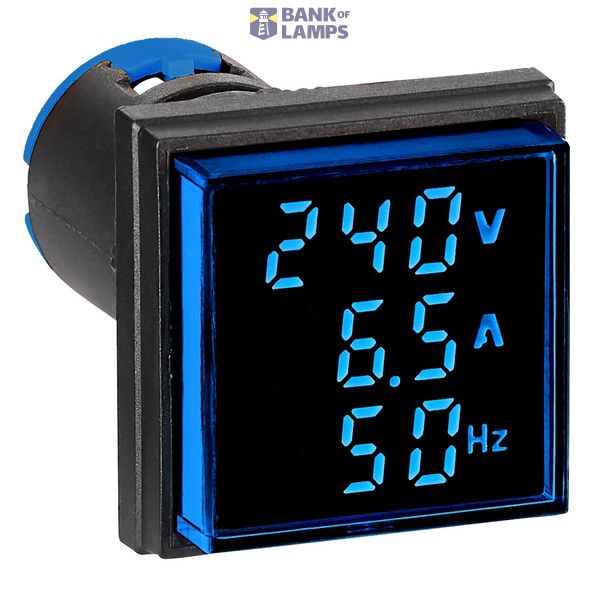 Multim., 22.5 mm, 0-100 A, 50-500 V AC, syn., quad. image 1