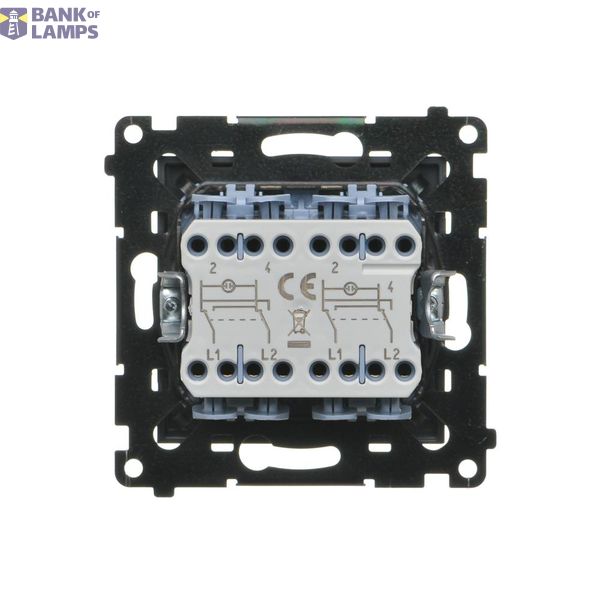 Double equipontential socket, (module), Simon 24, IP20/IP44, graphite mat image 1
