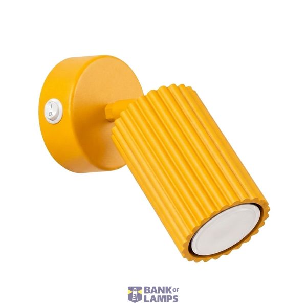 Wall lamp KARBON yellow with a switch image 10