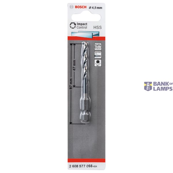 HSS Hex-Shank Twist Drill Bit 4.5 mm 4.5 x 47 x 87 mm 1 pcs. image 2