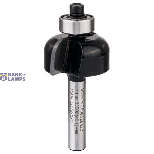 Cove bit, 1/4", R1 6.3 mm, D 25.4 mm, L 12.7 mm, G 54 mm image 1