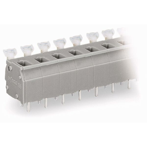 PCB terminal block finger-operated levers 2.5 mm² gray image 1