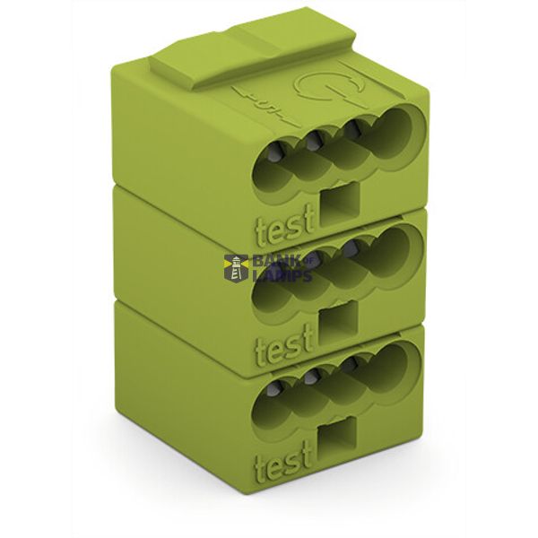 4-conductor female plug PUSH WIRE® 0.8 mm Ø light green image 1