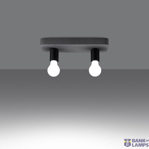CEILING LAMP TAVO 2 GREY E27 2X15W IP20 image 6