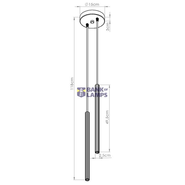 Pendant lamp ARCHE 2P white image 11