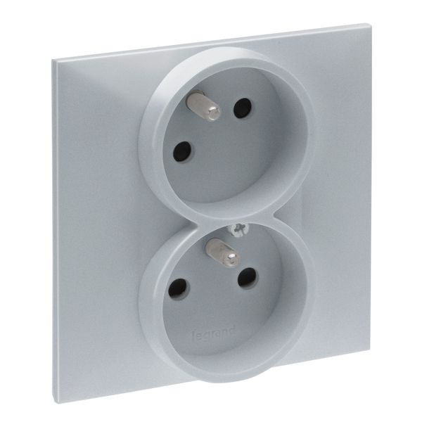 2X2P+E SOCKET FRENCH STANDARD SCREW TERMINALS ALUMINIUM image 1