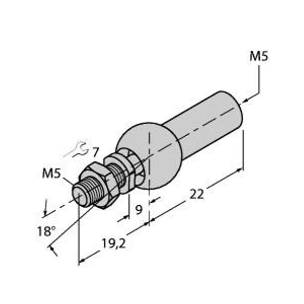 Accessories Axial Joint for Guided Positioning Elements   ABVA-M5 image 1