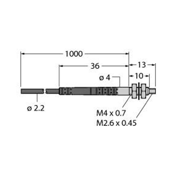Plastic Fiber Single Conductor — Jacketed Optical Cable Made of Plastic Fiber   PIT43U-VL image 1