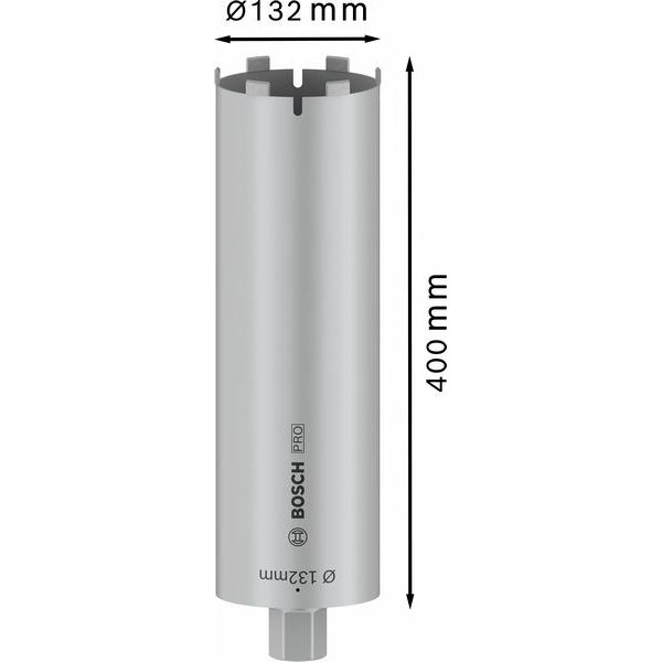 Diamond dry core cutter 1 1/4" UNC Best for Universal 132 mm, 400 mm, 6 segments, 11.5 mm image 1