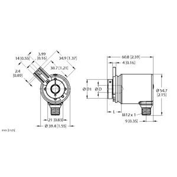Absolute Rotary Encoder - Multiturn IO-Link   REM-191B10T-IOL32B-H1141 image 1