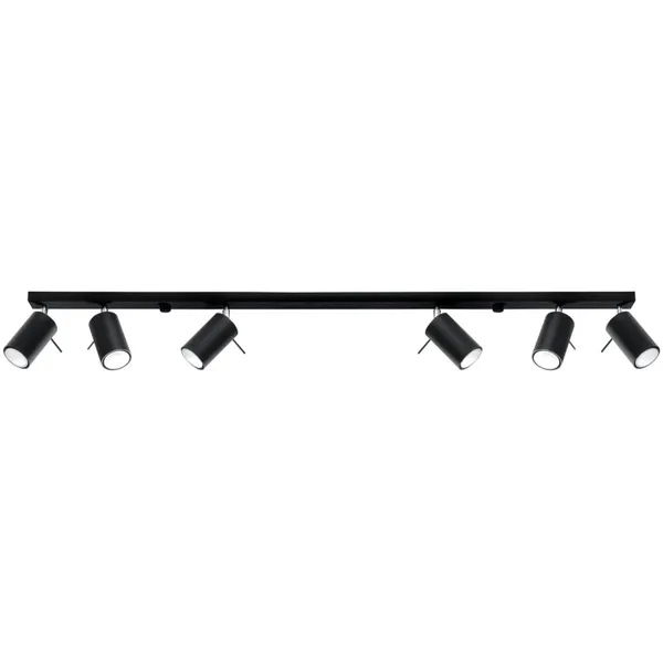 RING CEILING LAMP 6L BLACK GU10 6X40W IP20 image 1