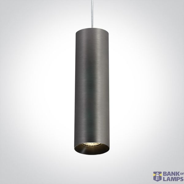 METAL GREY PENDANT GU10 10W DARK LIGHT image 1