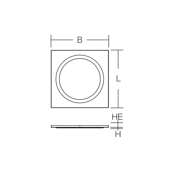 Recessed frame L 595 B 595 H 36 colour: white image 4
