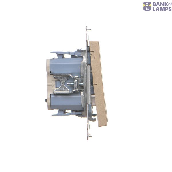 TV-DATA final aerial socket, (module), Simon 24, IP20, champagne matt image 1