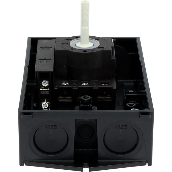 P1-25/I2/SVB/HI11 Main switch, P1, 25 A, surface mounting, 3 pole, 1 N/O, 1 N/C, Emergency switching off function, With red rotary handle and yellow locking ring, Locka image 15