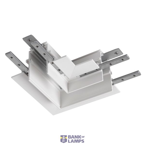 L-connector mechanical, 48V TRACK, for mounting track deep, right, white image 1